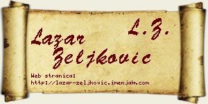 Lazar Zeljković vizit kartica